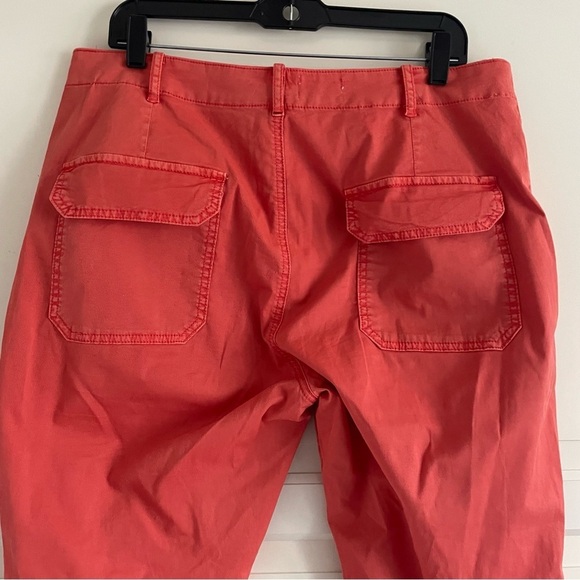 Pilcro x Anthropologie slim straight Orange Cropped utility Pants 20640 - Picture 7 of 12